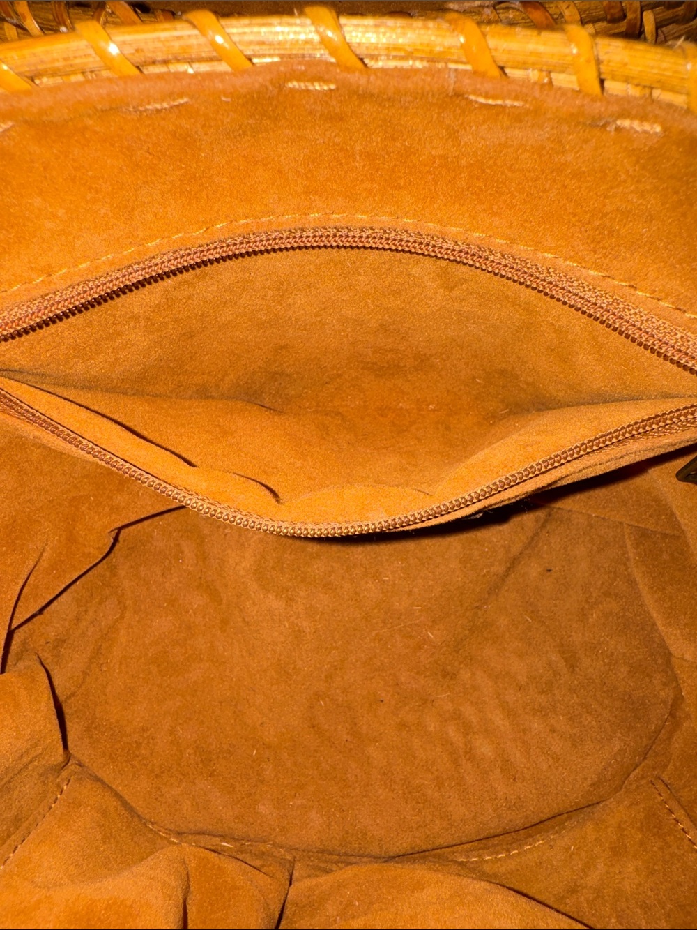 Patricia Nash Brown Woven Round Mini Italian Leather Crossbody Bag - Picture 9 of 16